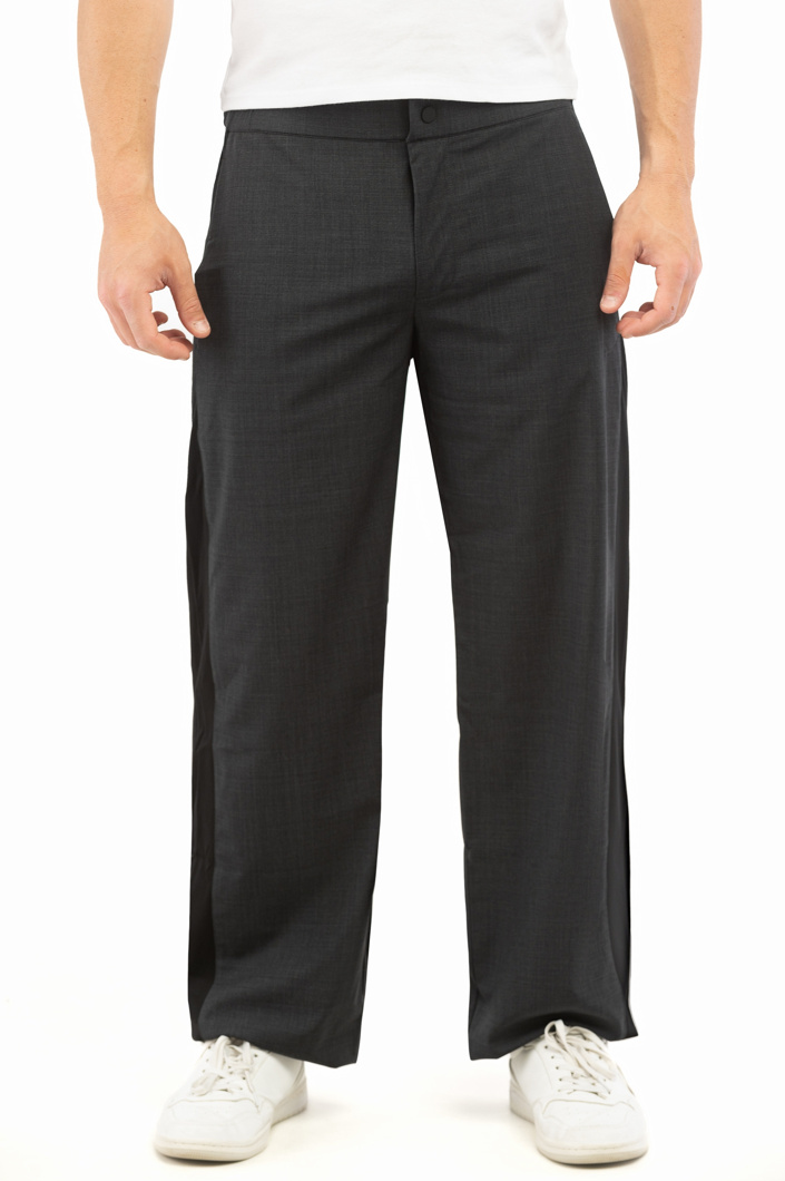PANTS - GREY MELANGE+NOIR