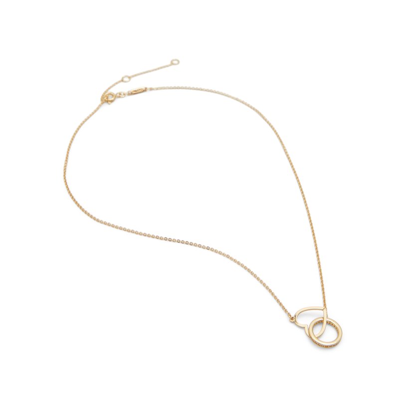 NECKLACE - GOLD/CLEAR MULTI