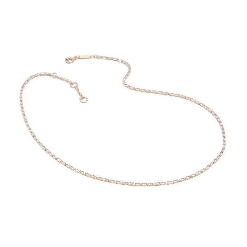 NECKLACE - GOLD/CLEAR MULTI