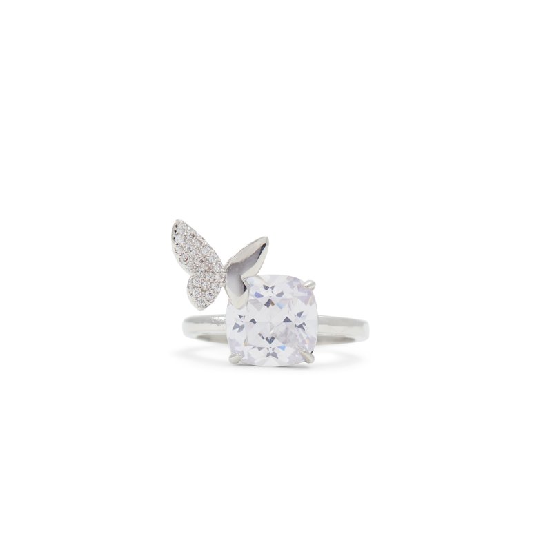 RING - SILVER/CLEAR MULTI