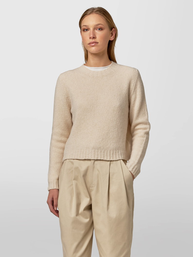 CREW NECK LONG SLEEVE - BUTTER