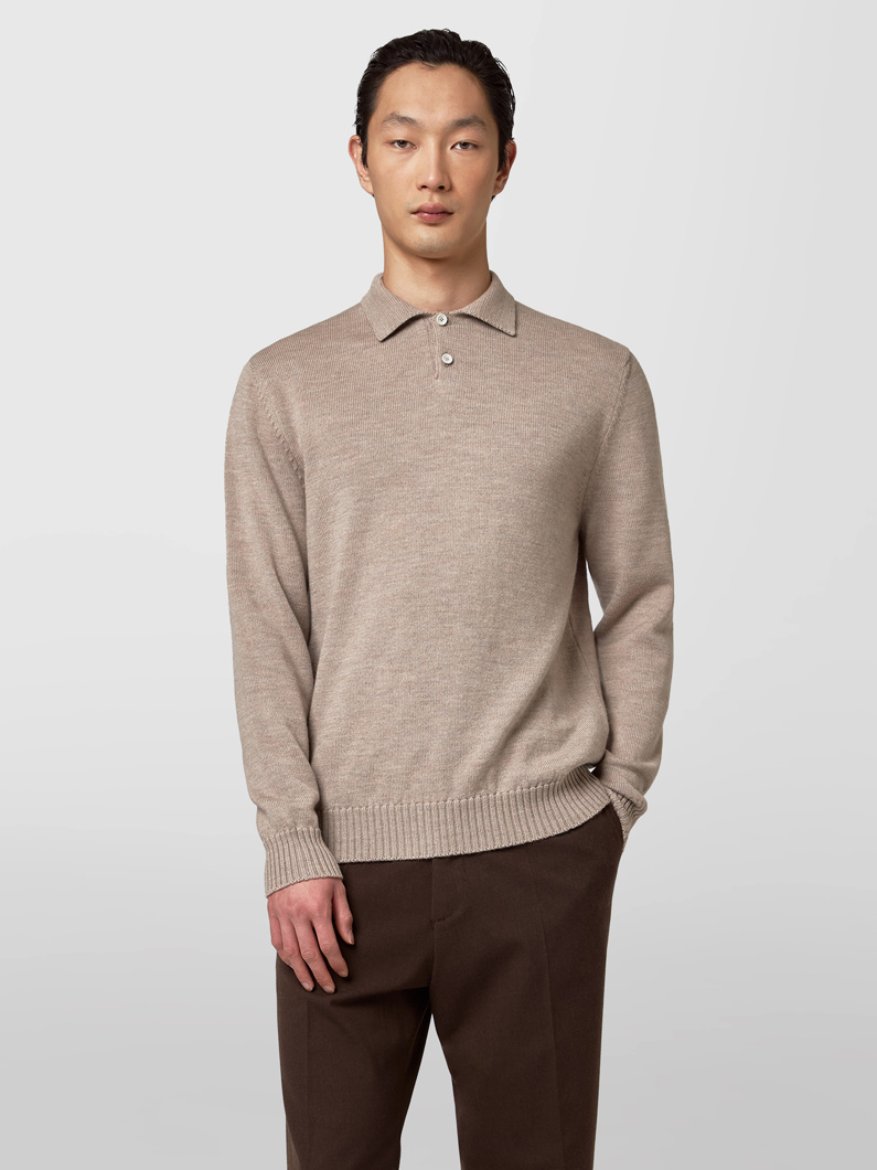 POLO LONG SLEEVE - BEIGE