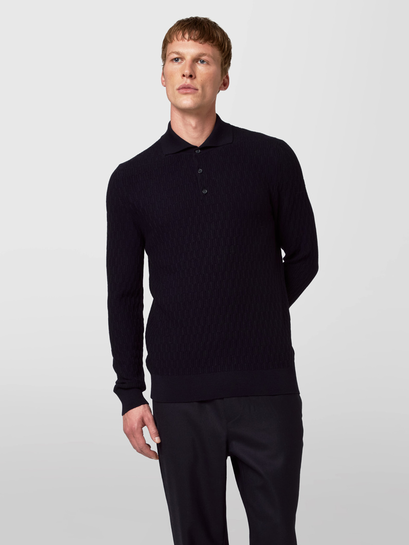POLO LONG SLEEVE - DARK BLUE