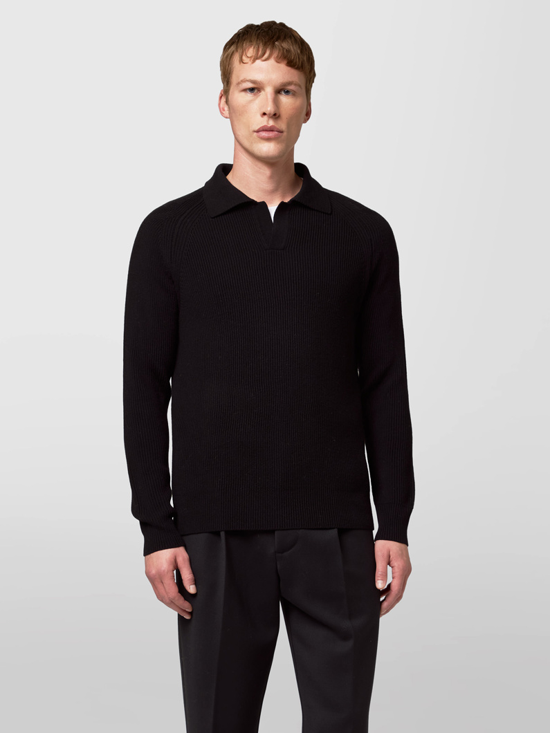 POLO LONG SLEEVE - BLACK