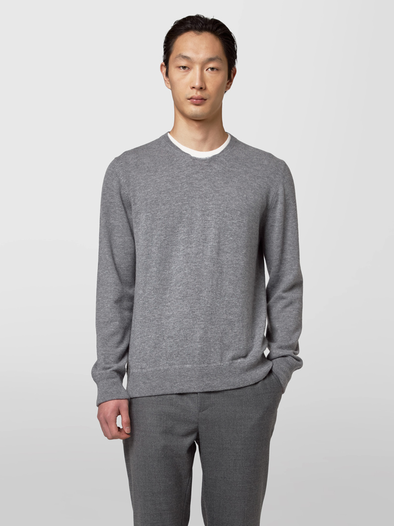 CREW NECK - MEDIUM GREY