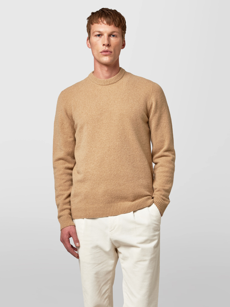 CREW NECK - CAMEL