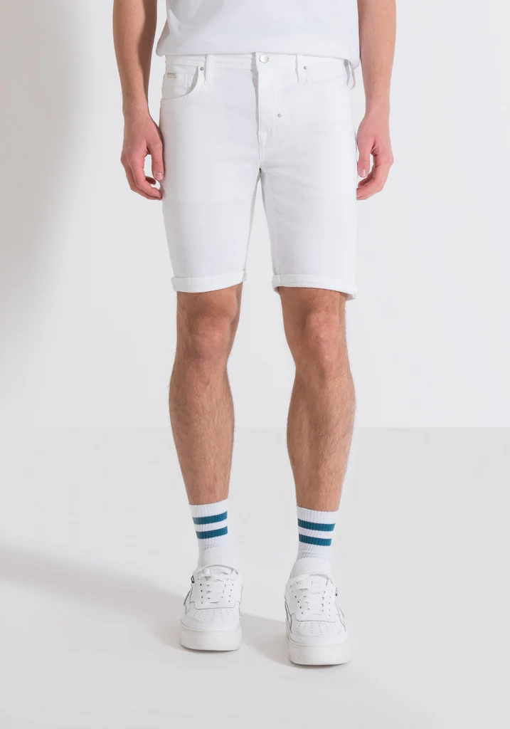 JEANS SHORTS - OFF- WHITE