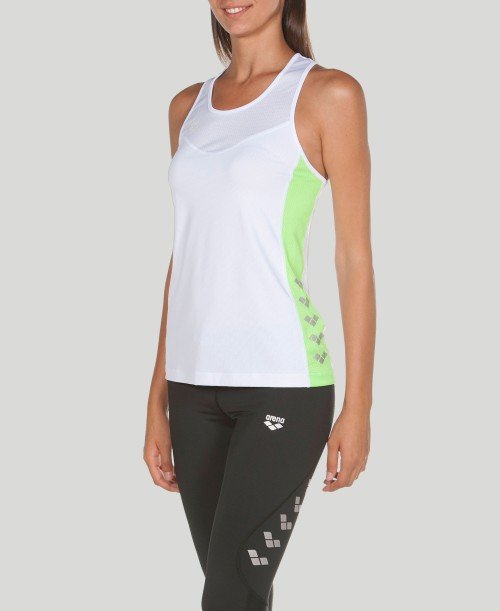 TANK TOP - WHITE-SHINY GREEN