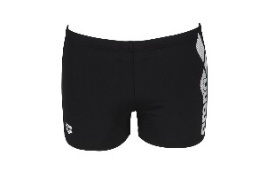 SWIM BOXER - BLACK-WHITE