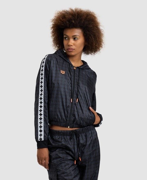 BLOUSON - BLACK MULTI-BLACK-WHITE