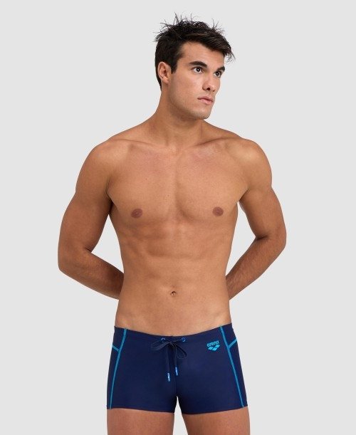 SWIM BOXER - NAVY-TURQUOISE