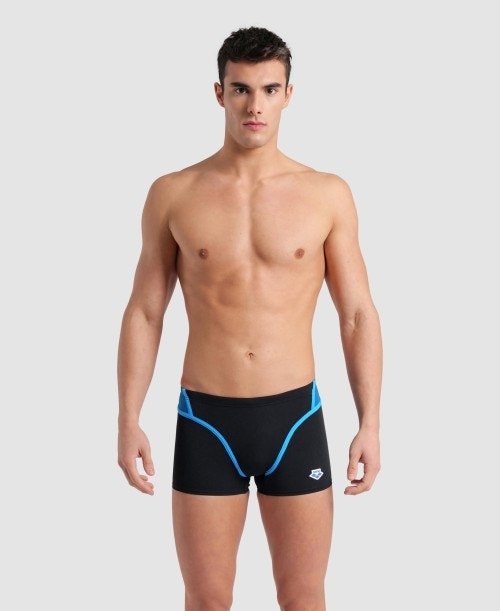 SHORTS - BLACK-NEON BLUE-RED FANDAN