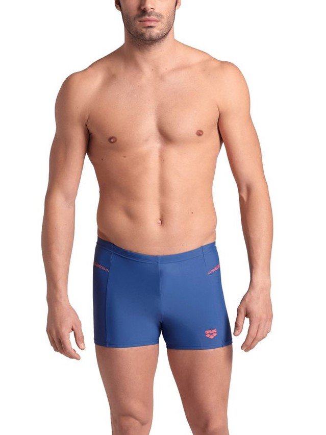 SHORTS - GREY BLUE-FLUO RED