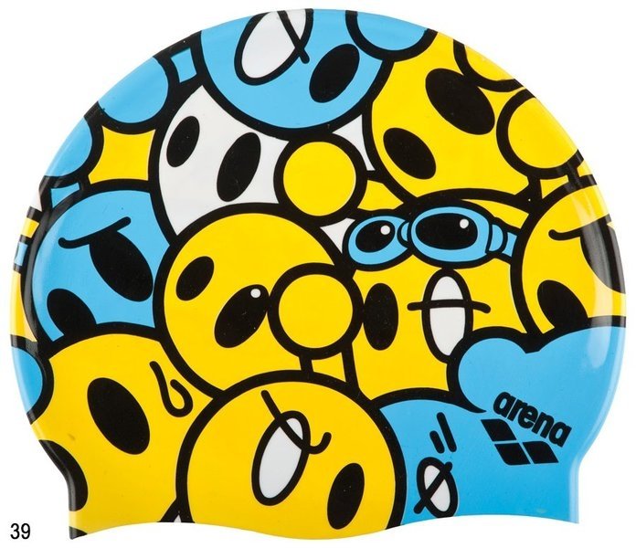 SWIMMING CAP - FACE YELLOW