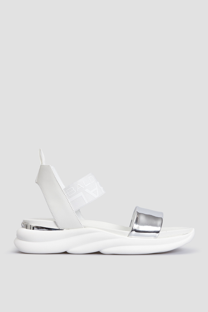 SANDALS - ARGENTO/BIANCO