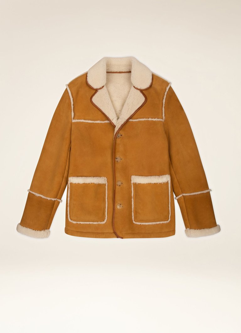 FUR JACKET - MIELE/BONE