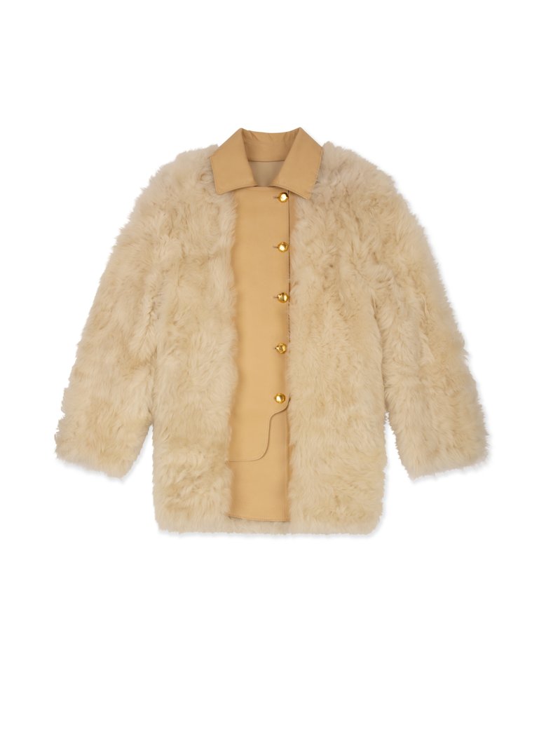 FUR JACKET - BONE 50