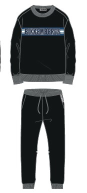 SET 2: SWEATSHIRT + PANTS - BLACK