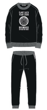SET 2: SWEATSHIRT + PANTS - BLACK
