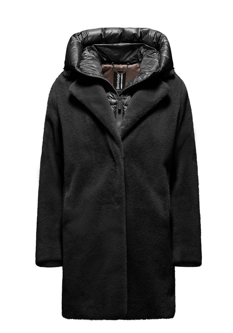 FUR COAT - BLACK