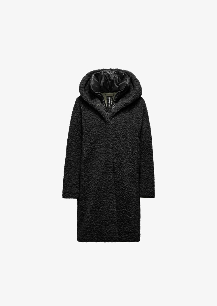 FUR COAT - BLACK