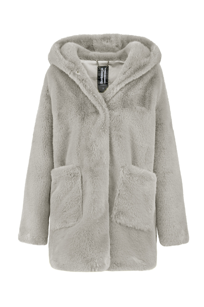 FUR COAT - BLACK