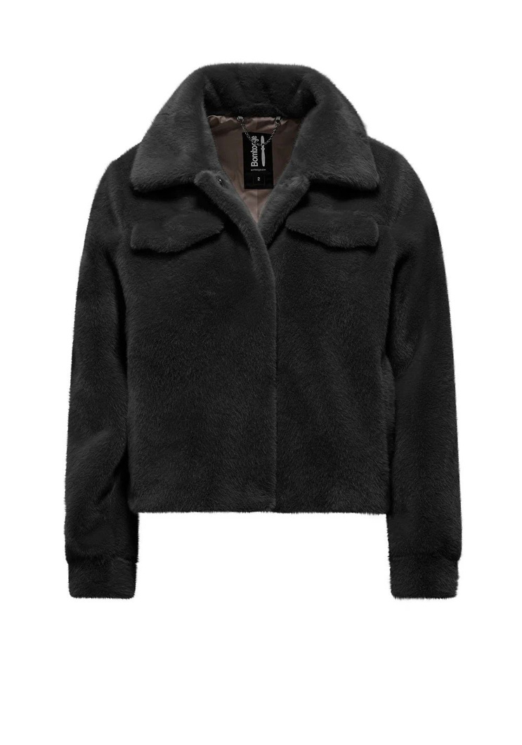 FUR JACKET - BLACK