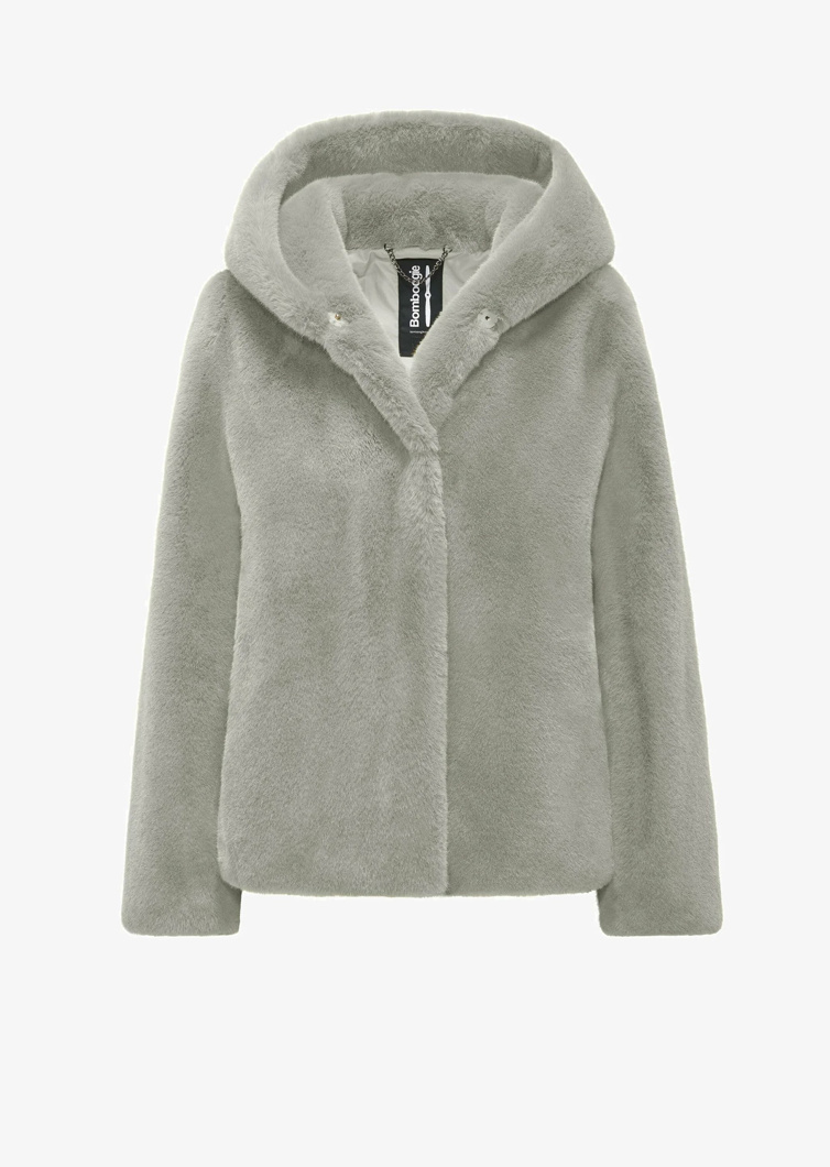 FUR JACKET - CRYSTAL GREY