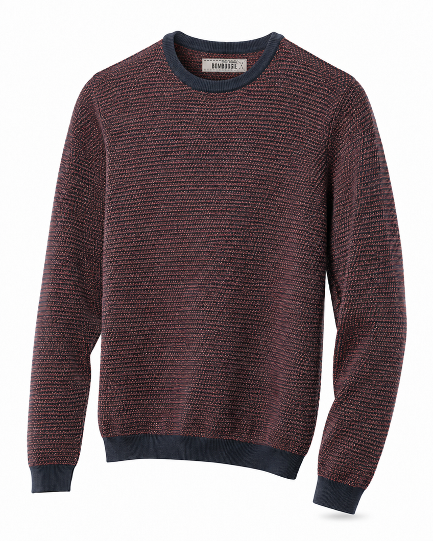 JUMPER - BORDAEUX/NIGHT BLUE