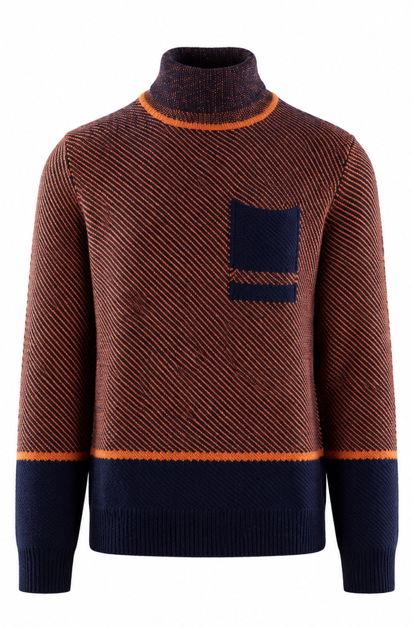 JUMPER - BLUE/BISCUIT