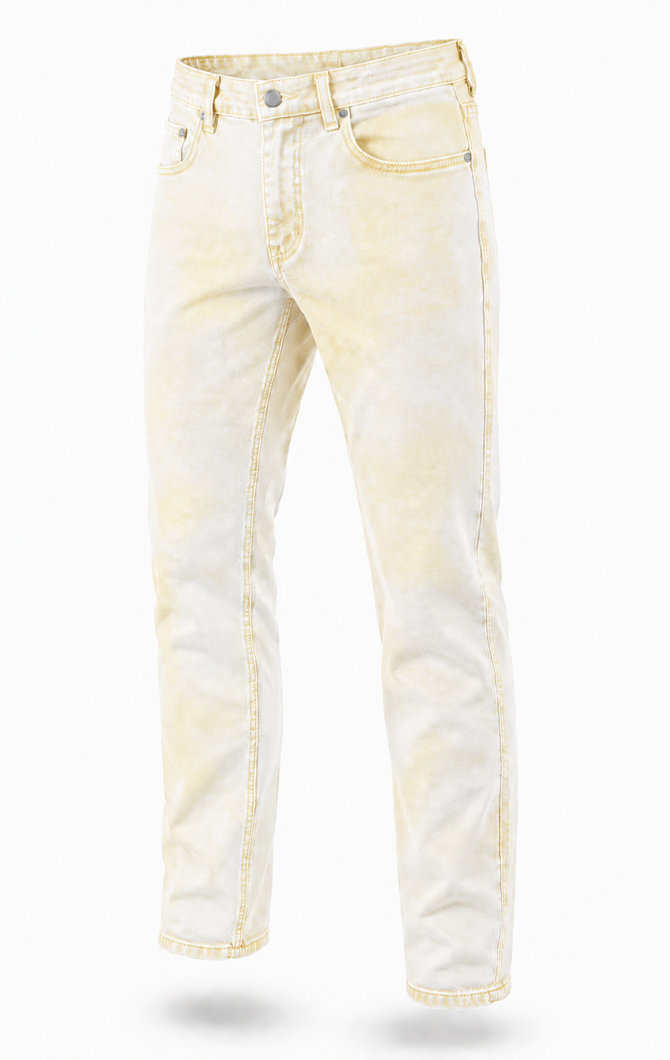 JEANS - OFF WHITE/ YELLOW