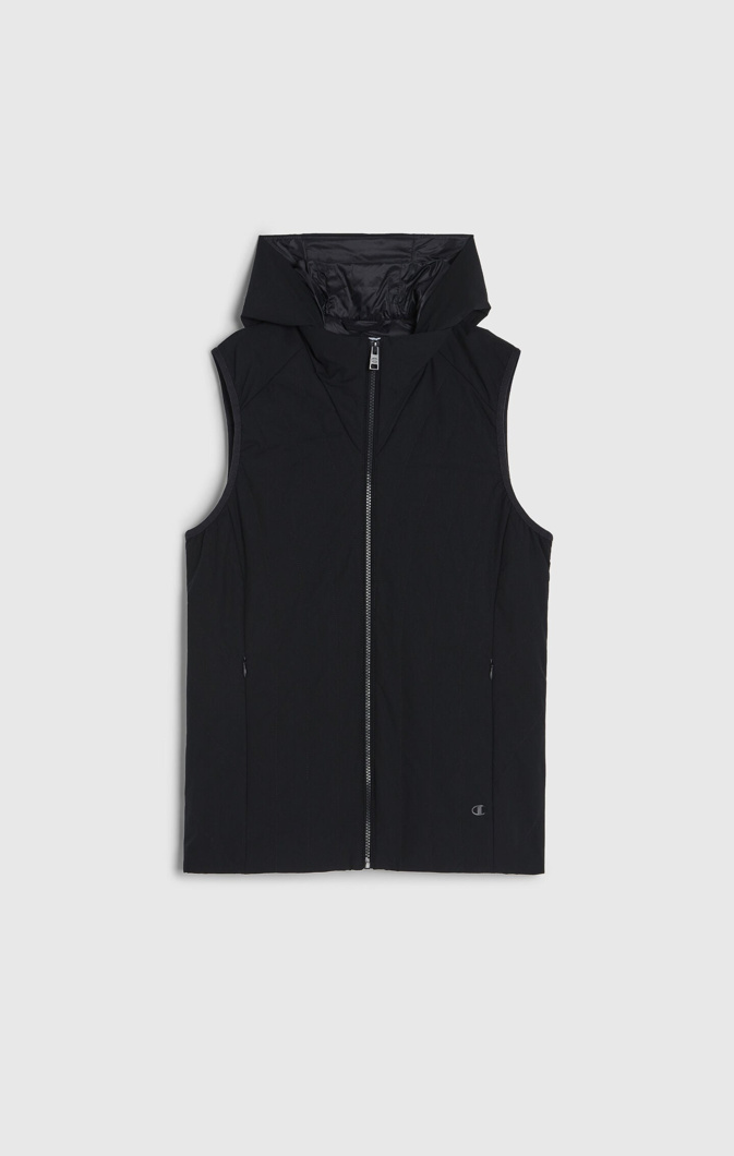 DOWN VEST - HOT CORAL PINK