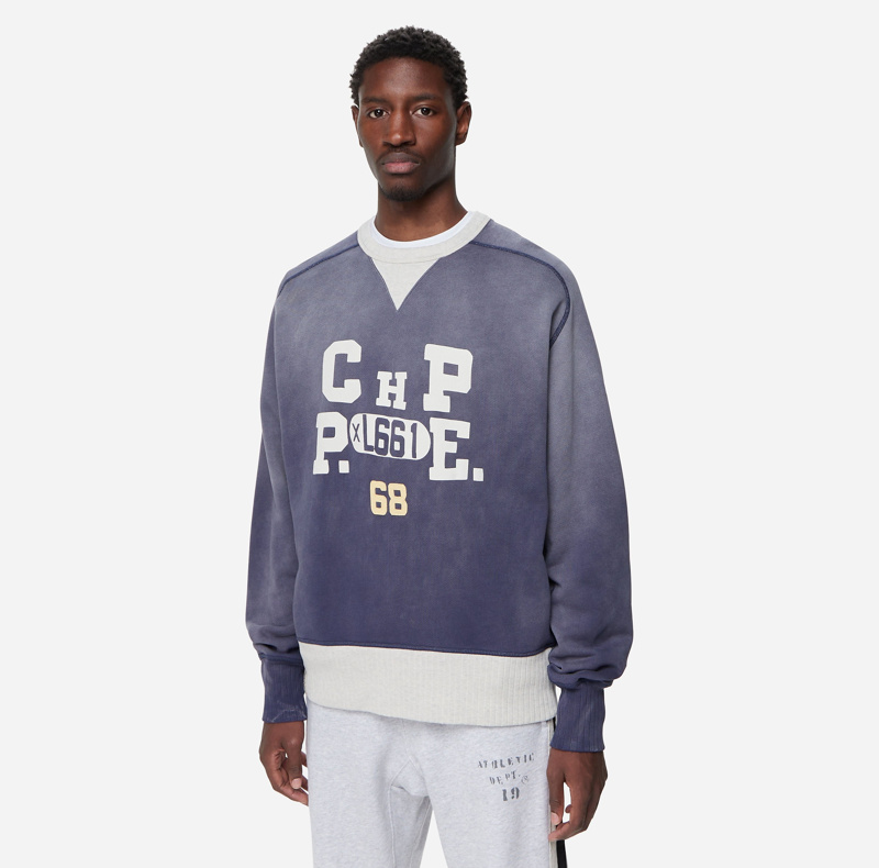 CREWNECK - INDIGO / OATMEAL HEATHER MELANGE