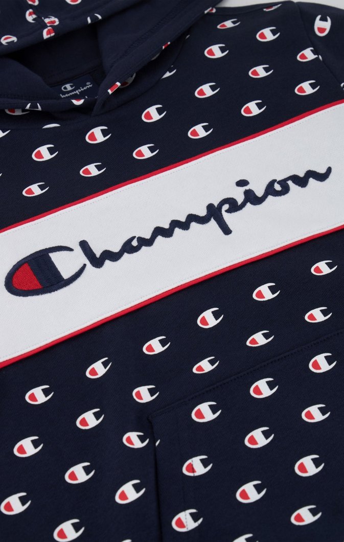 SWEATSHIRT - NEW NAVY / ALLOVER PRINT / WH