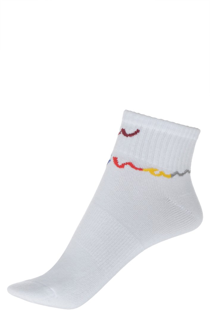 SOCKS 2 PACK - WHITE/LIGHT MULTICOLOR PRINT