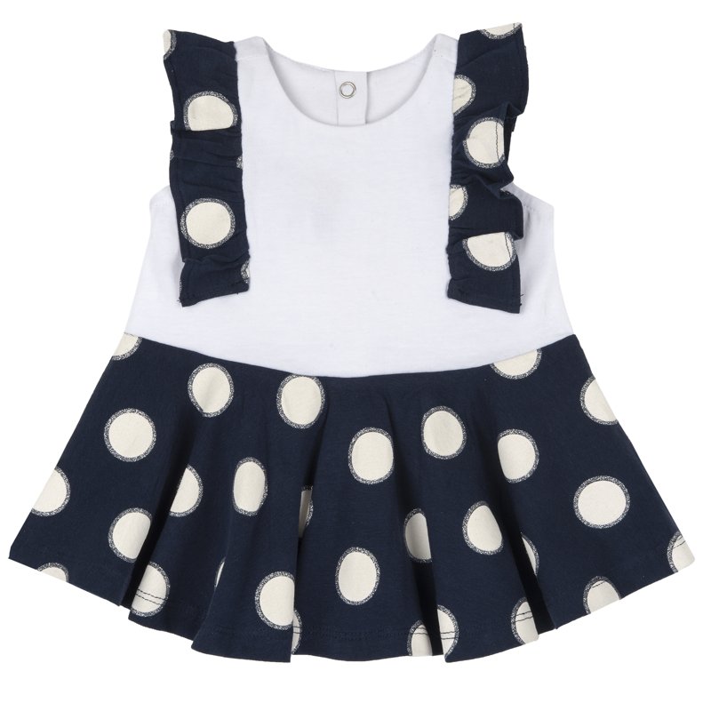 DRESS SLEEVELESS - WHITE/BLUE