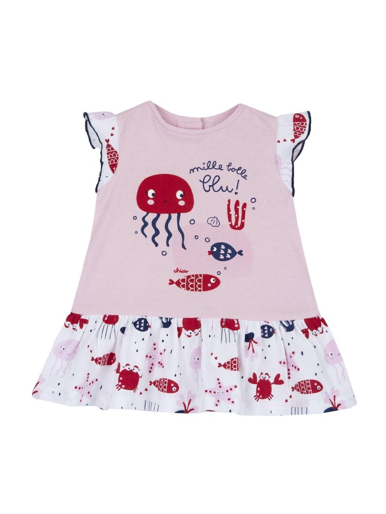 DRESS SLEEVELESS - WHITE/RED