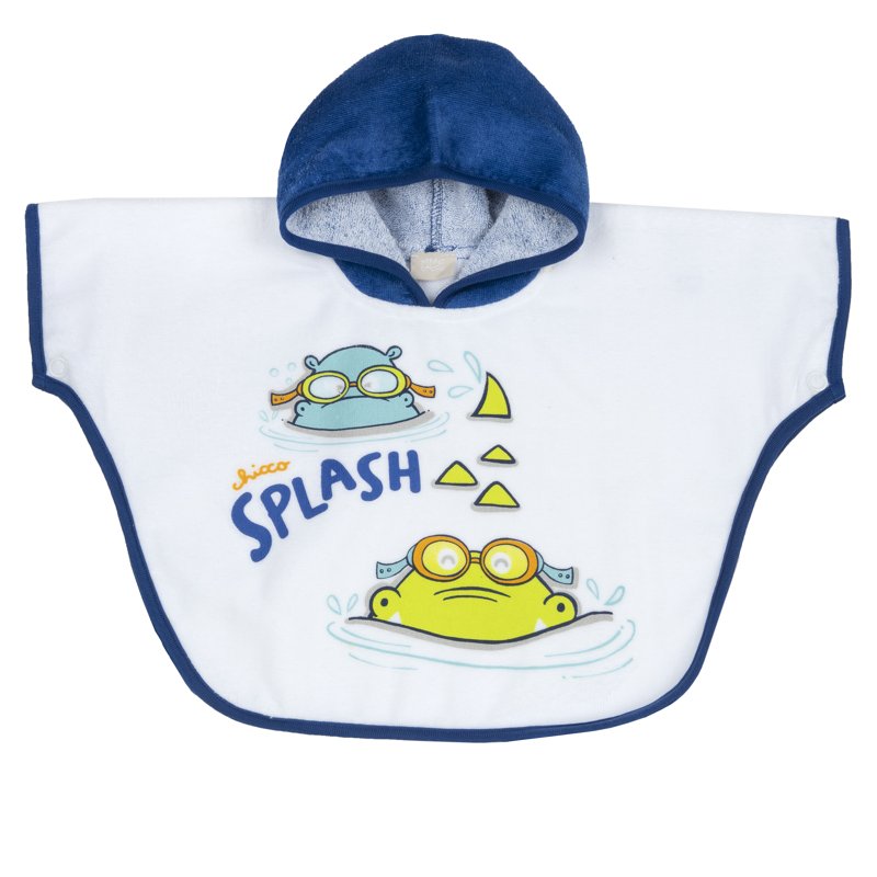 BEACH TOWEL - WHITE/BLUE