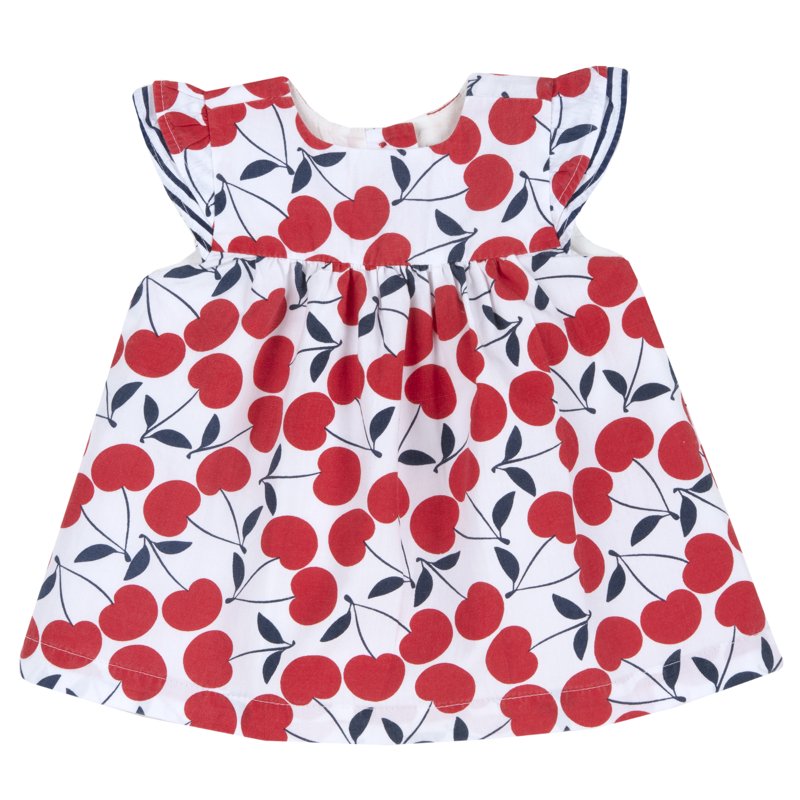 DRESS SLEEVELESS - WHITE/RED