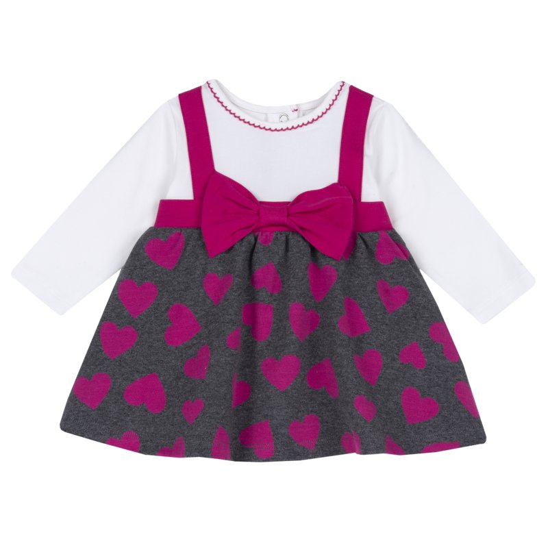 DRESS LONG SLEEVE - DARK PINK