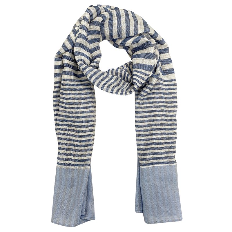 SCARF - WHITE/BLUE