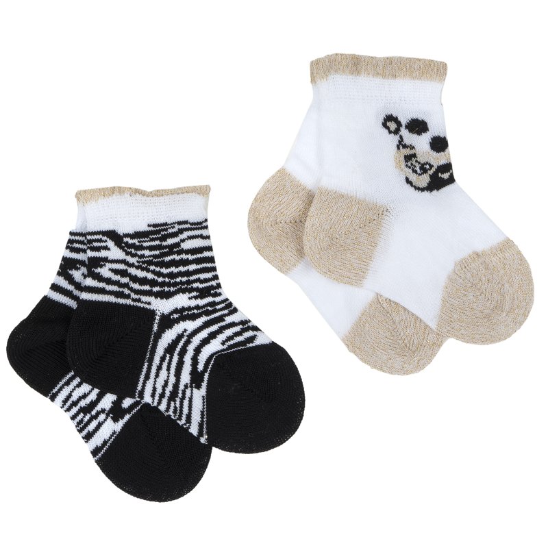 SOCKS 2 PACK - WHITE/BLACK