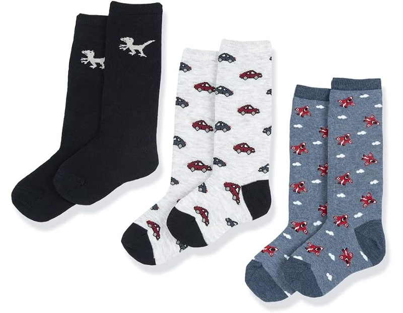 SOCKS 3 PACK - GREY STRIPED