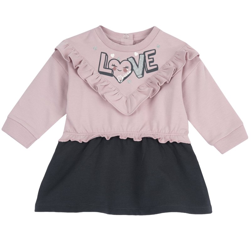 DRESS LONG SLEEVE - MEDIUM PINK