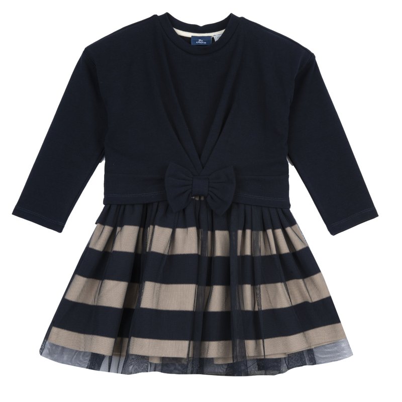DRESS LONG SLEEVE - DARK BLUE