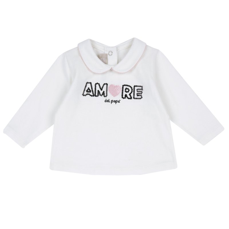T-SHIRT LONG SLEEVE - WHITE/BLACK