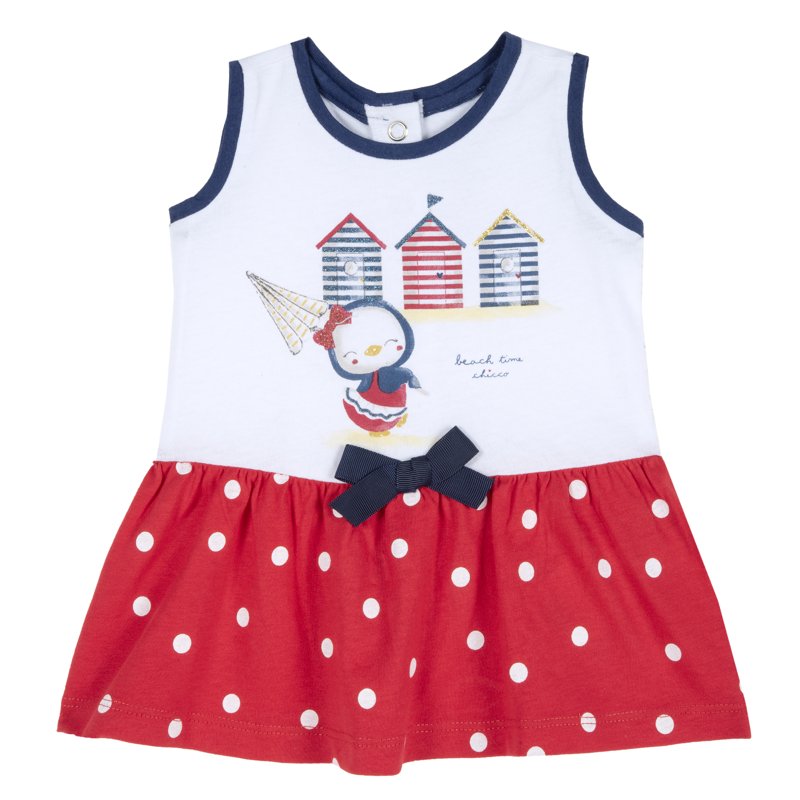 DRESS SLEEVELESS - MEDIUM RED
