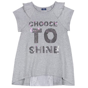 DRESS SHORT SLEEVE - GREY PRINTED