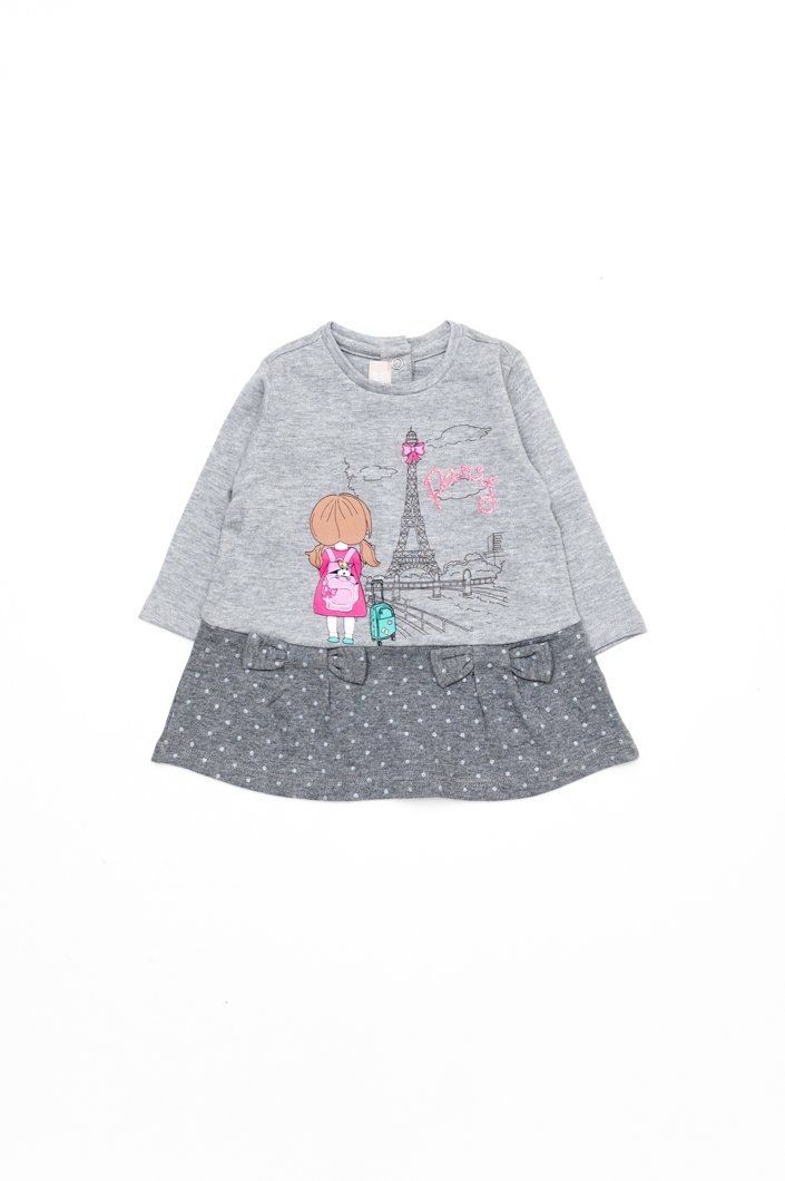 DRESS LONG SLEEVE - MEDIUM GREY