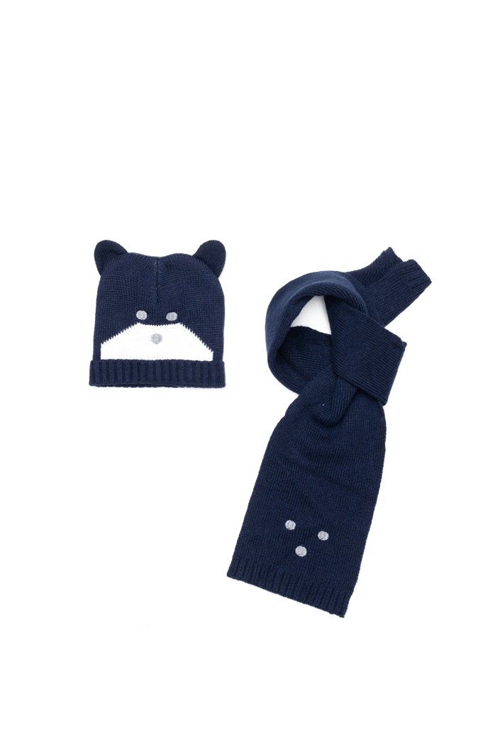 SET 2: HAT + SCARF - DARK BLUE